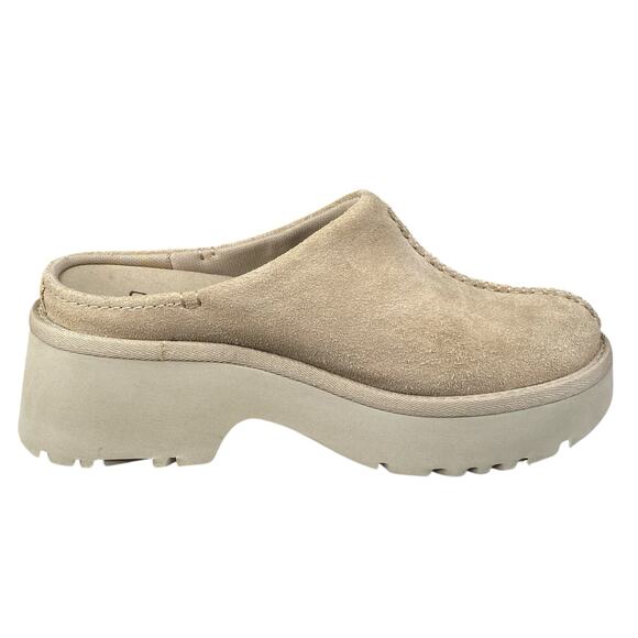 UGG Women’s New Heights Tan Suede Platform Clog Size US 9 - Picture 4 of 11